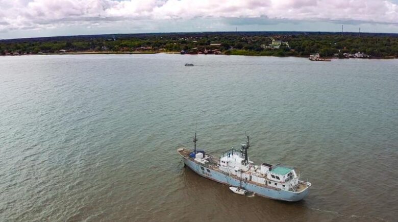 MV Pacific Hope Anchored in the Amazon River.